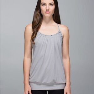 Lululemon No Limits Tank Top w/ Built-In Bra – Size 4, Slate Gray